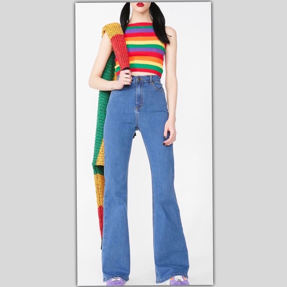SOLD NWT LAZY OAF RAINBOW LOVE JEANS SIZE 26 - Picture 6 of 6